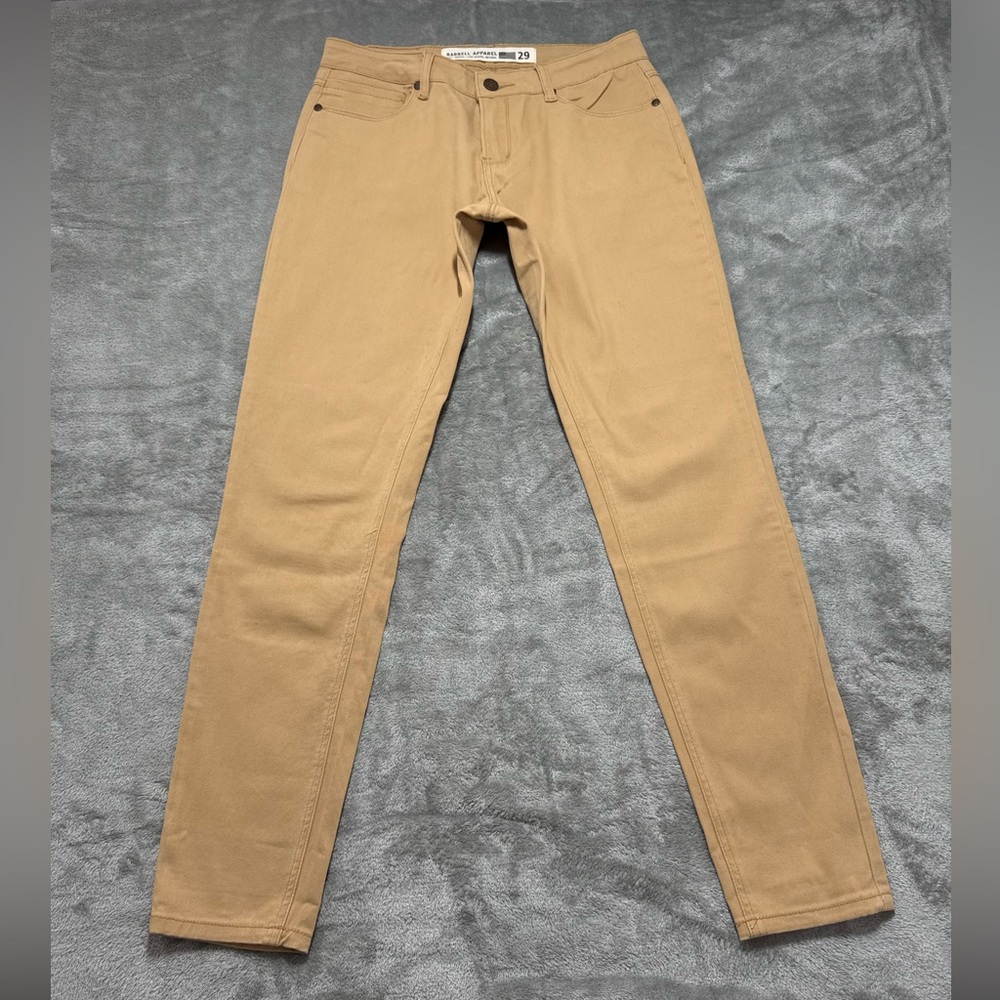 Barbell Apparel Jeans Men 29x32 Khaki Beige Chino Straight Athletic Fit Stretch